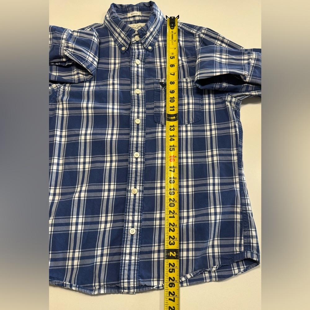 VTG Abercrombie Fitch Long Sleeve Muscle Shirt Button Up Size Medium Plaid Y2K - Picture 6 of 7